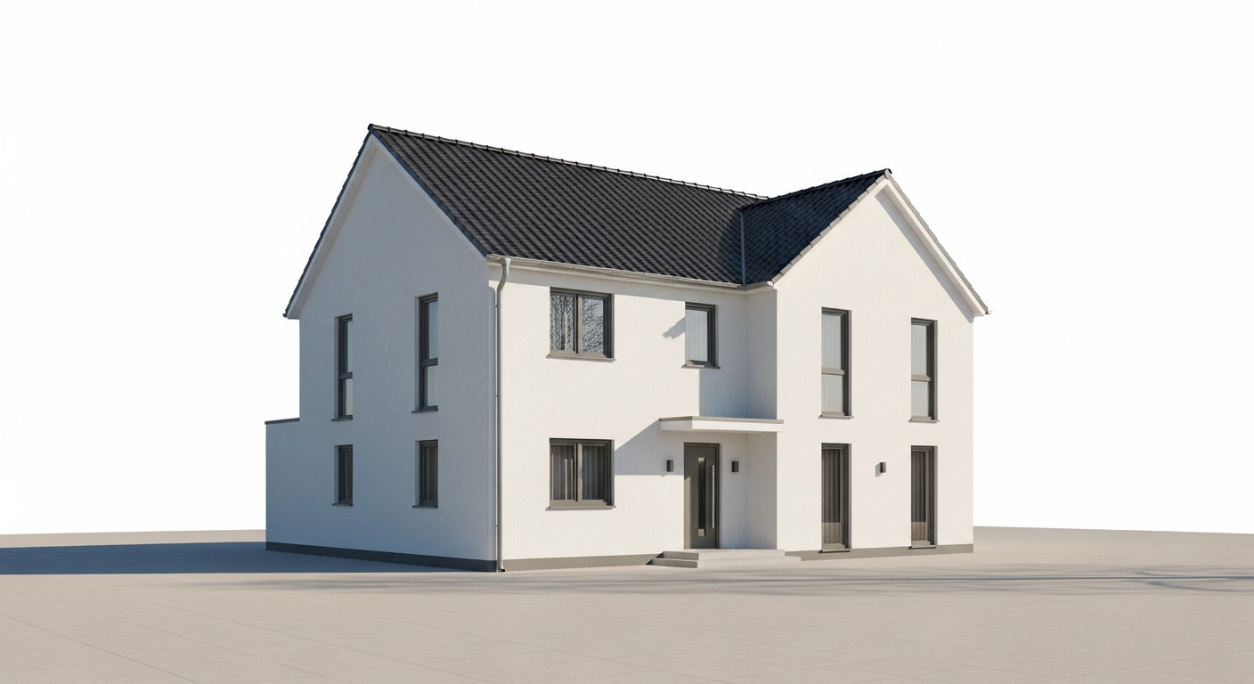 Vorschau in Echtzeit: Einfamilienhaus mit Satteldach Vorschau in Echtzeit: Einfamilienhaus mit Satteldach